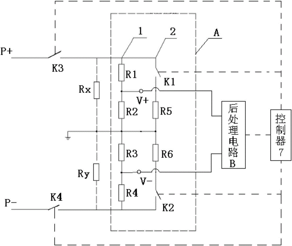 Charging pile insulation monitoring device designed using special bridge method