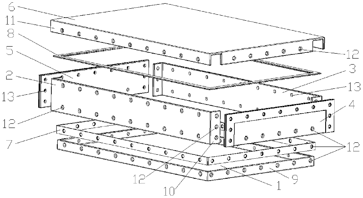 Assembled battery box and assembling method thereof