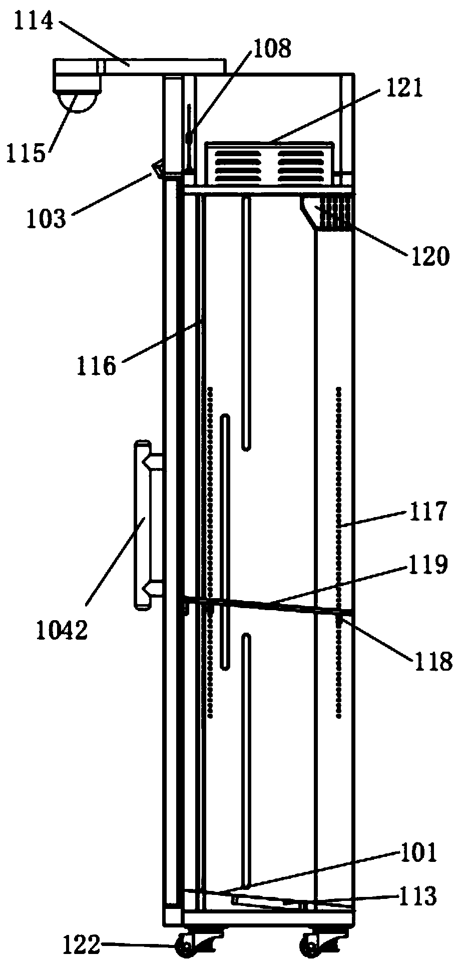 Transversely-arranged shared shopping bag intelligent cabinet and using method thereof