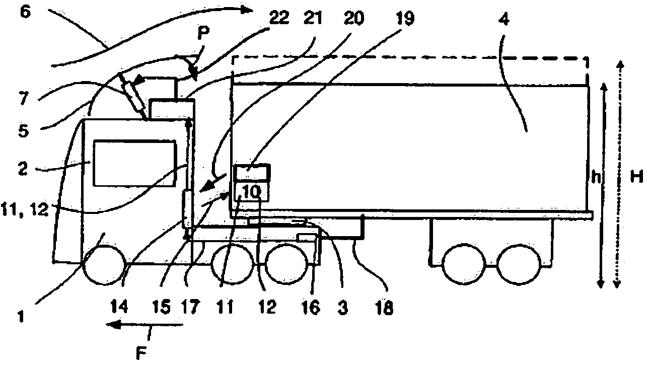 Apparatus for the airflow-optimized orientation of an airflow deflector