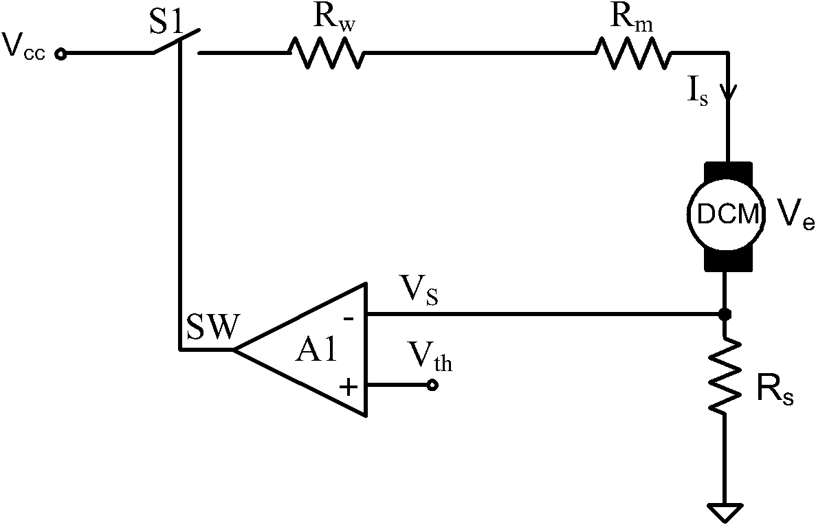 Circuit for detecting locked point current of micro motor