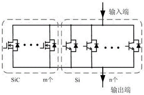 SiC/Si hybrid parallel switch device and optimization control method thereof