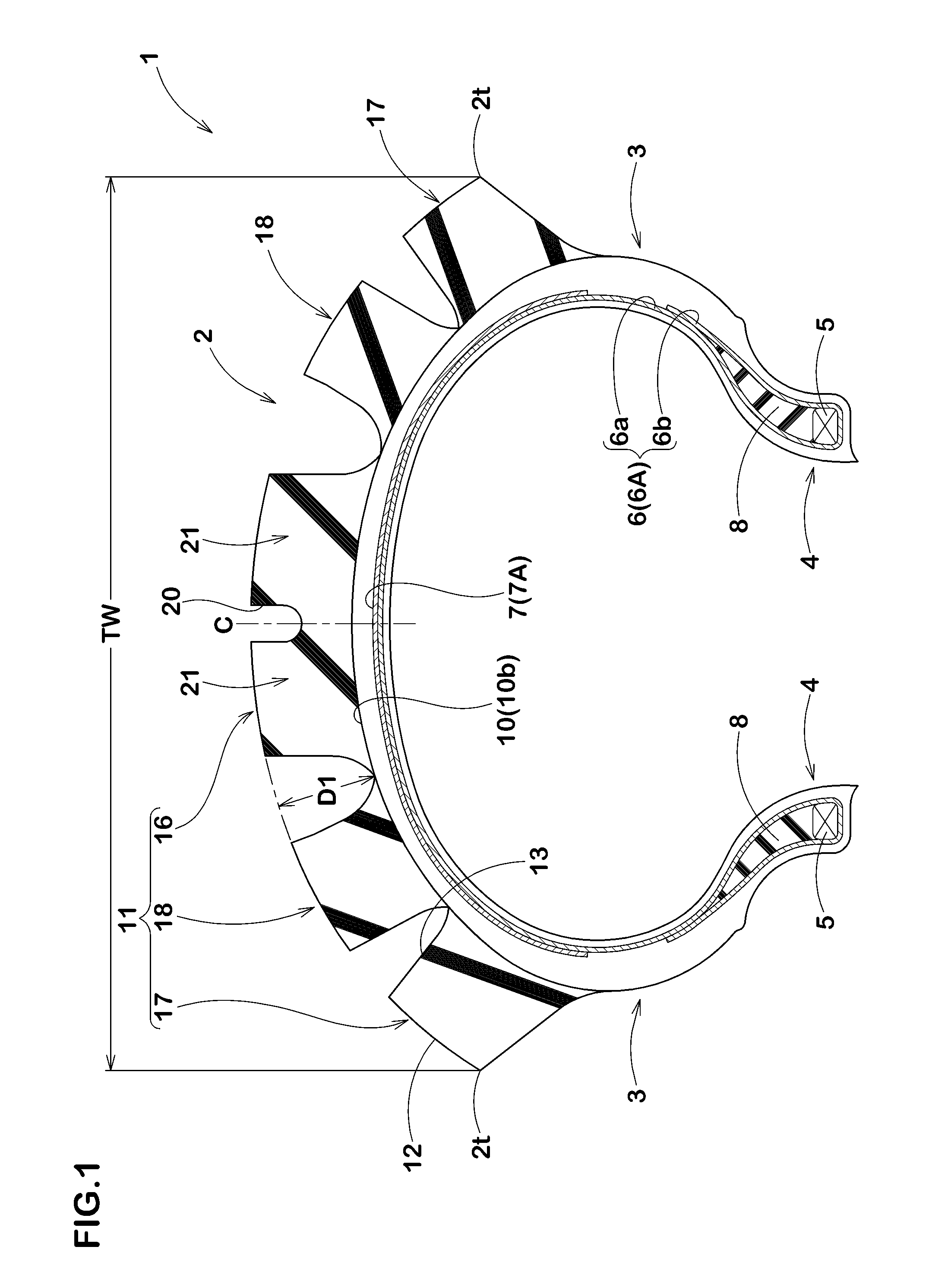 Motorcycle tire for rough terrain