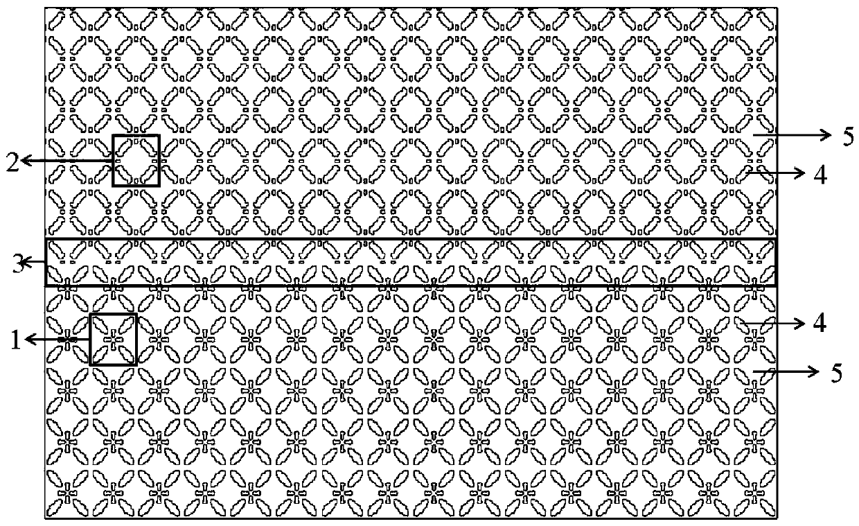 Topological acoustic directional transmission device and preparation method thereof