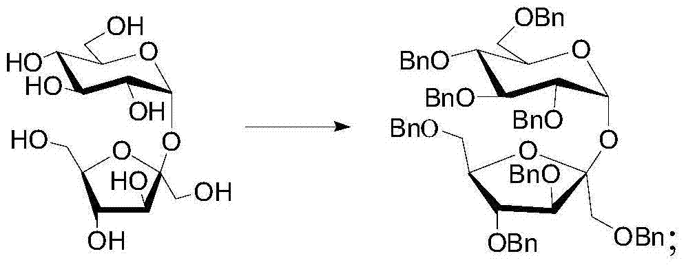 Selective modification method of cane sugar primary hydroxyl