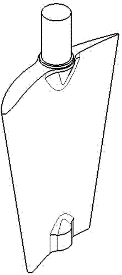 Manufacturing method for through-flow turbine continuous variable cross-section movable guide vanes through electroslag smelting casting