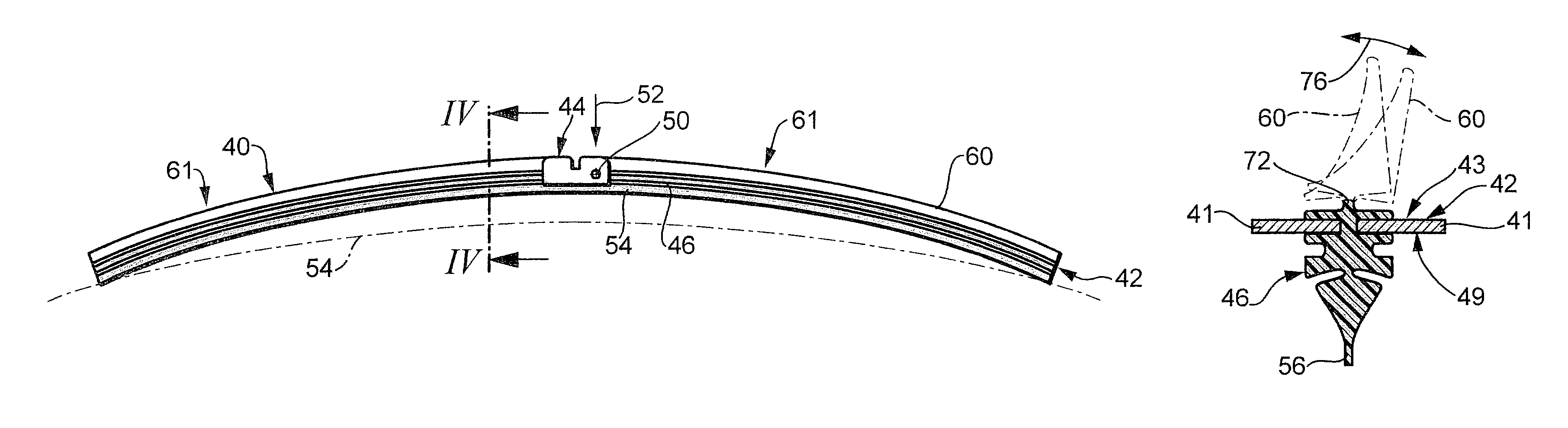 Wiper blade for cleaning panes of glass, particularly in motor vehicles