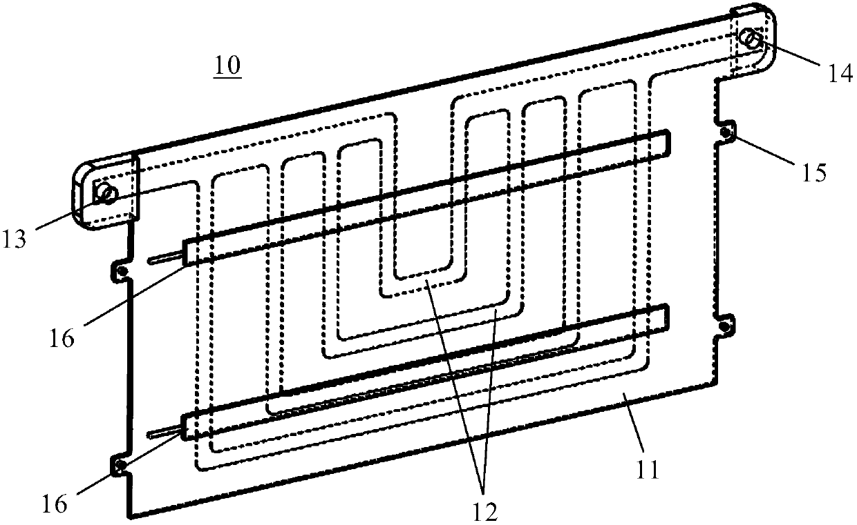 Liquid cooling plate for soft package power battery and battery module