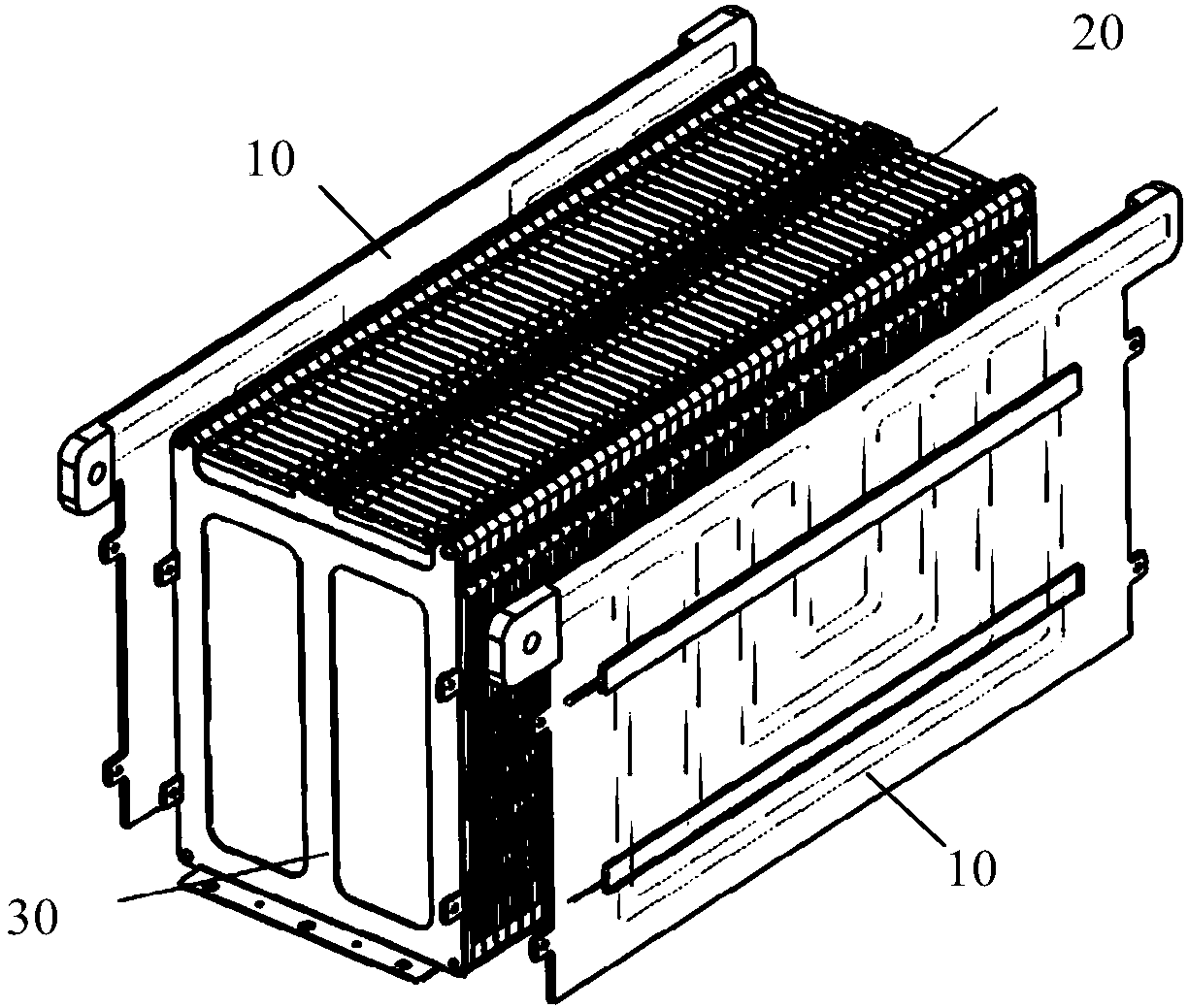 Liquid cooling plate for soft package power battery and battery module