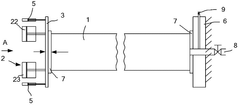 Hydraulic control system of balance cylinders in hydrostatic test