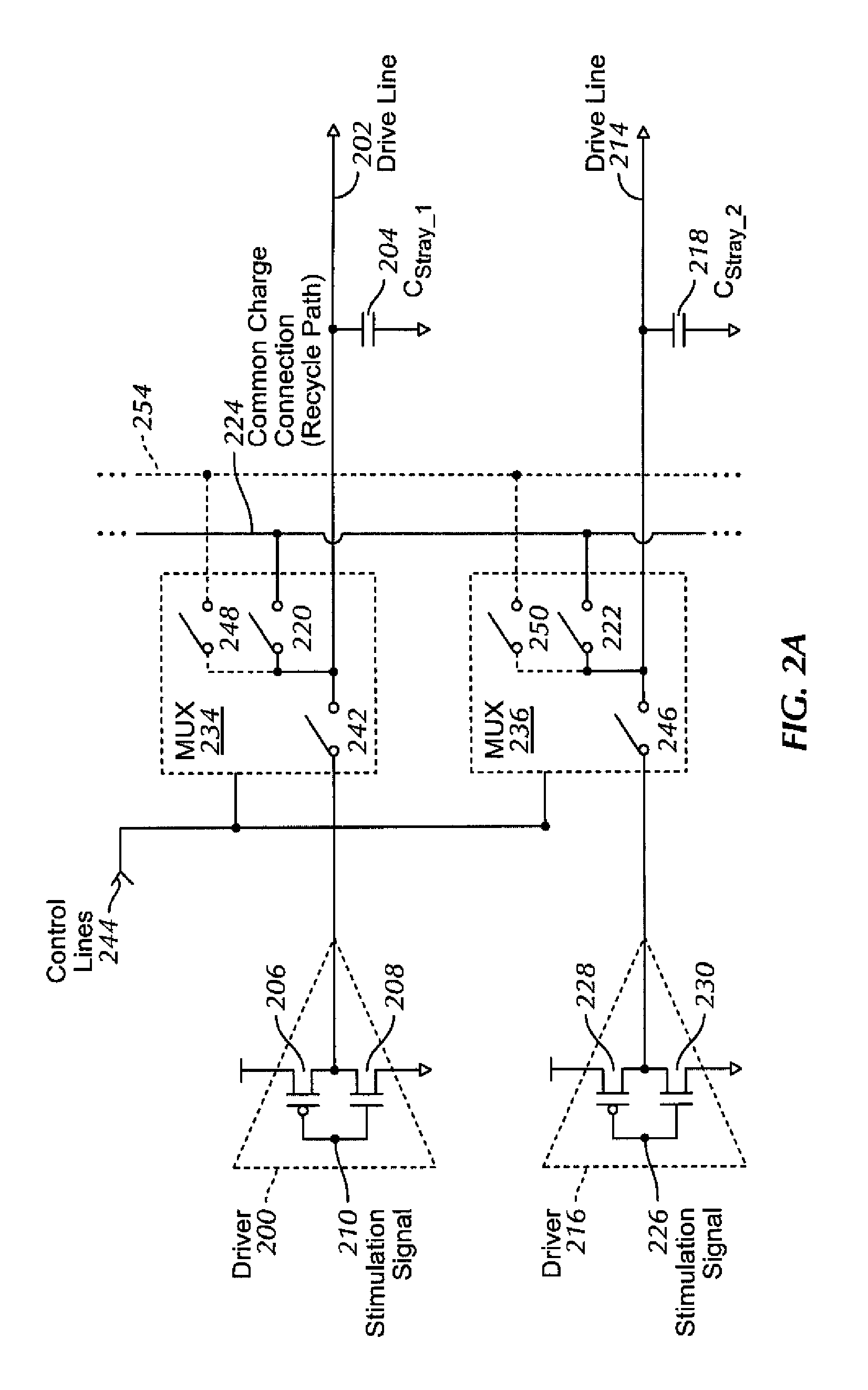 Charge recycling for multi-touch controllers