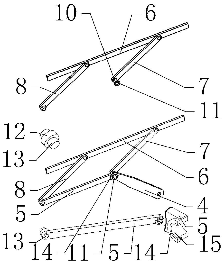 Automobile single-arm type four-connecting-rod glass lifter