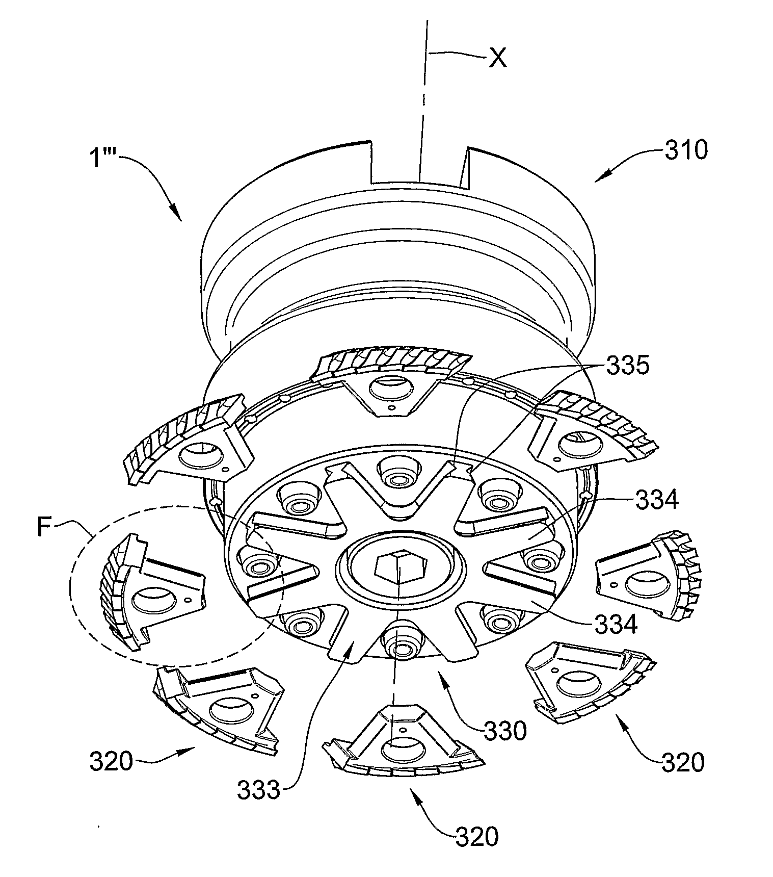 Multi-edge cutting head and an insert used therein