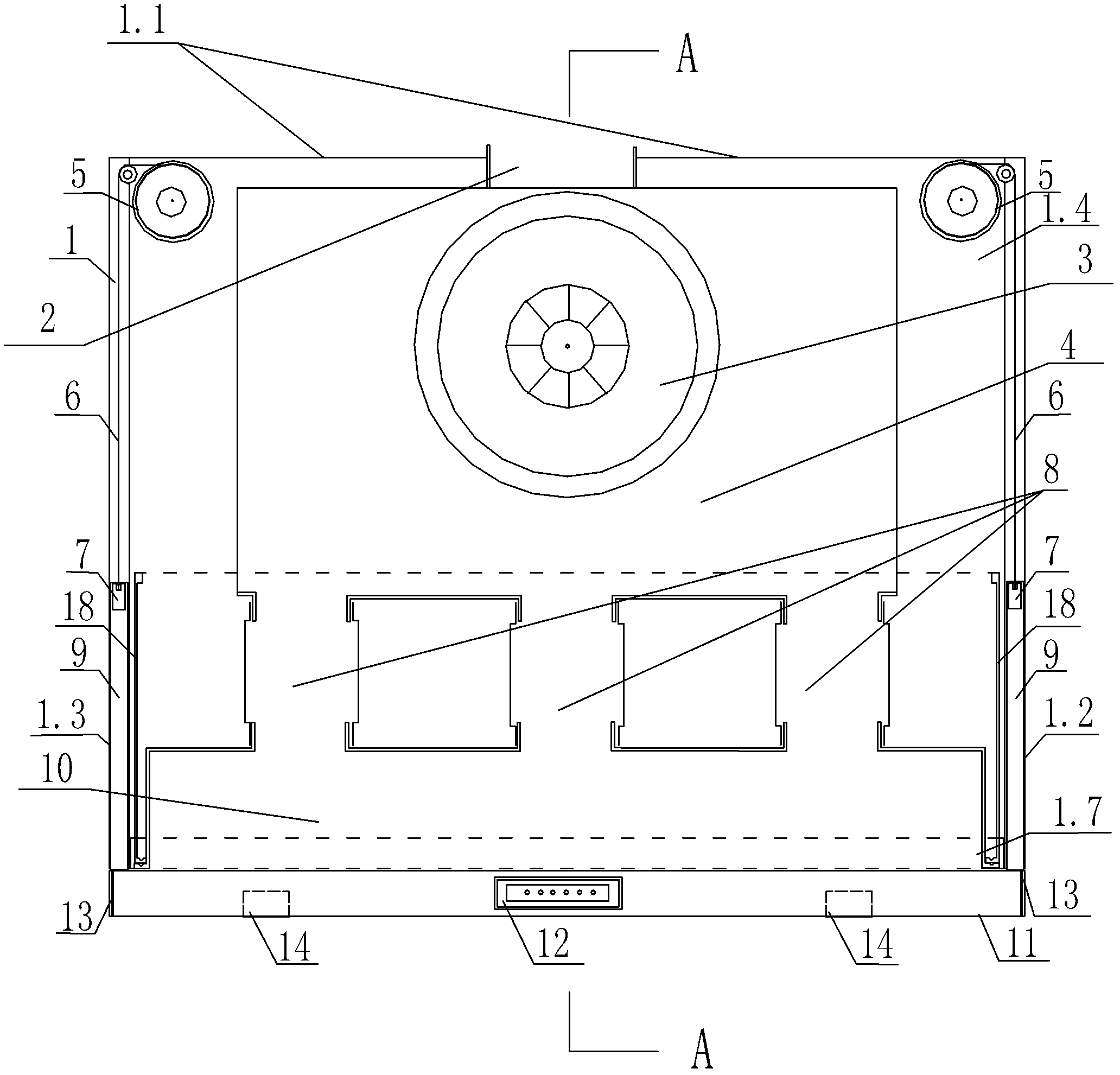 Liftable integrated range hood