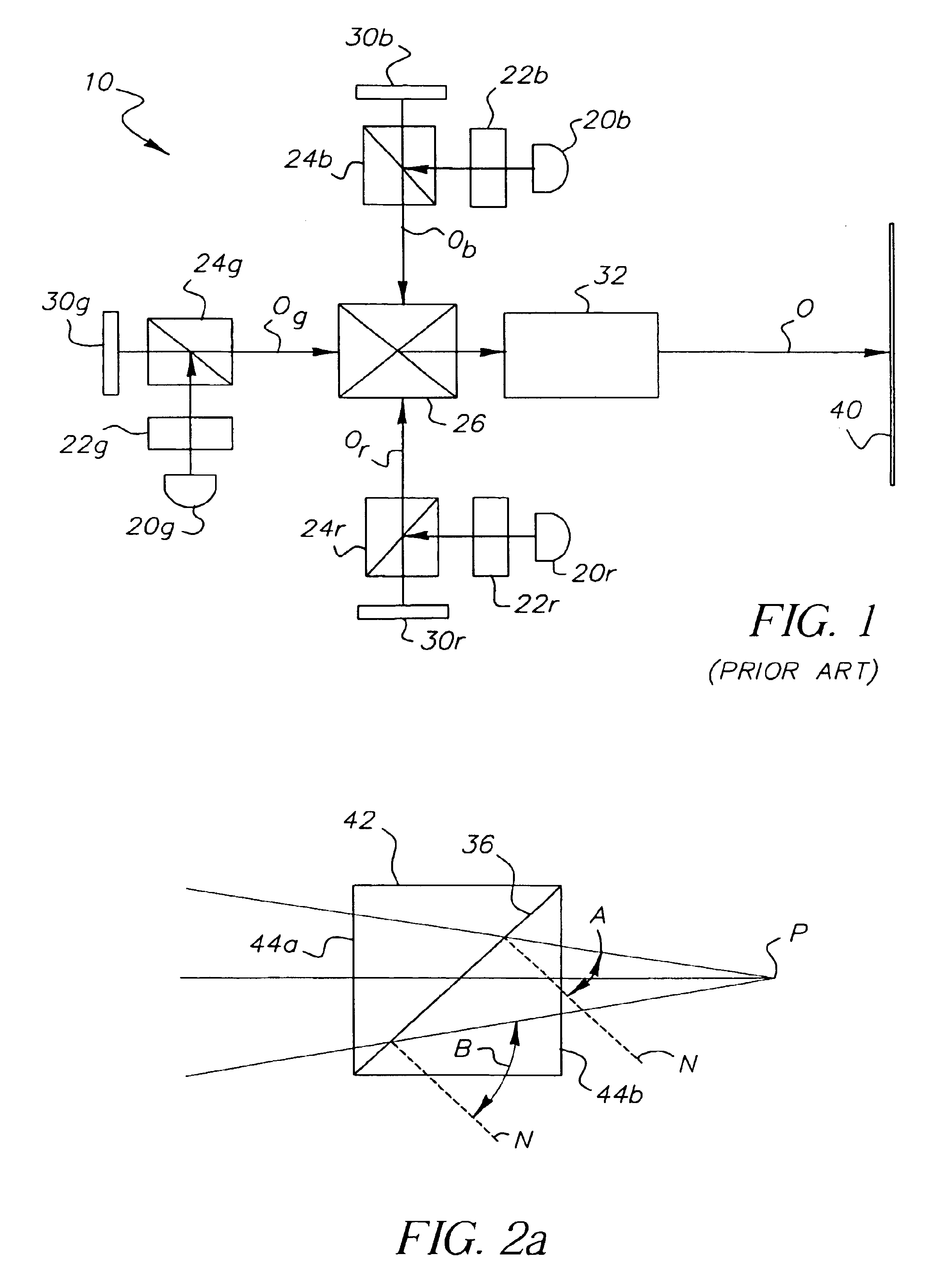 Projection apparatus using telecentric optics