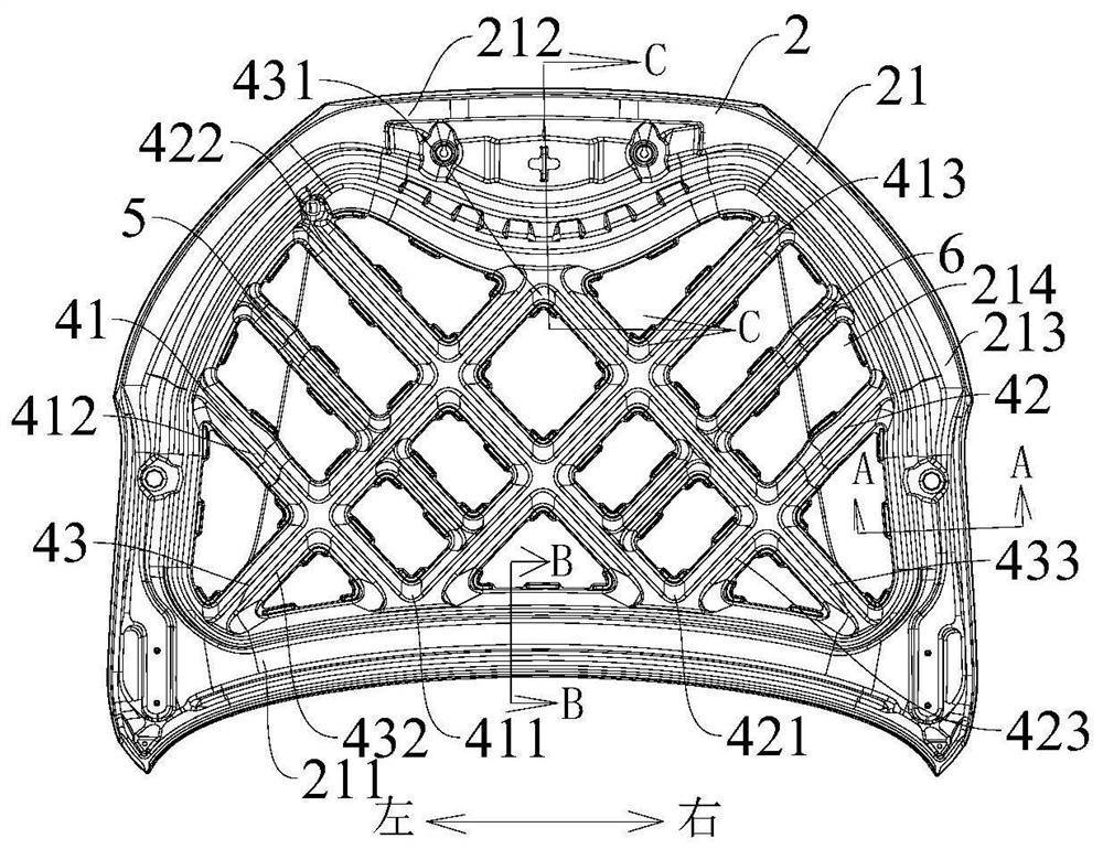 Engine hood of vehicle