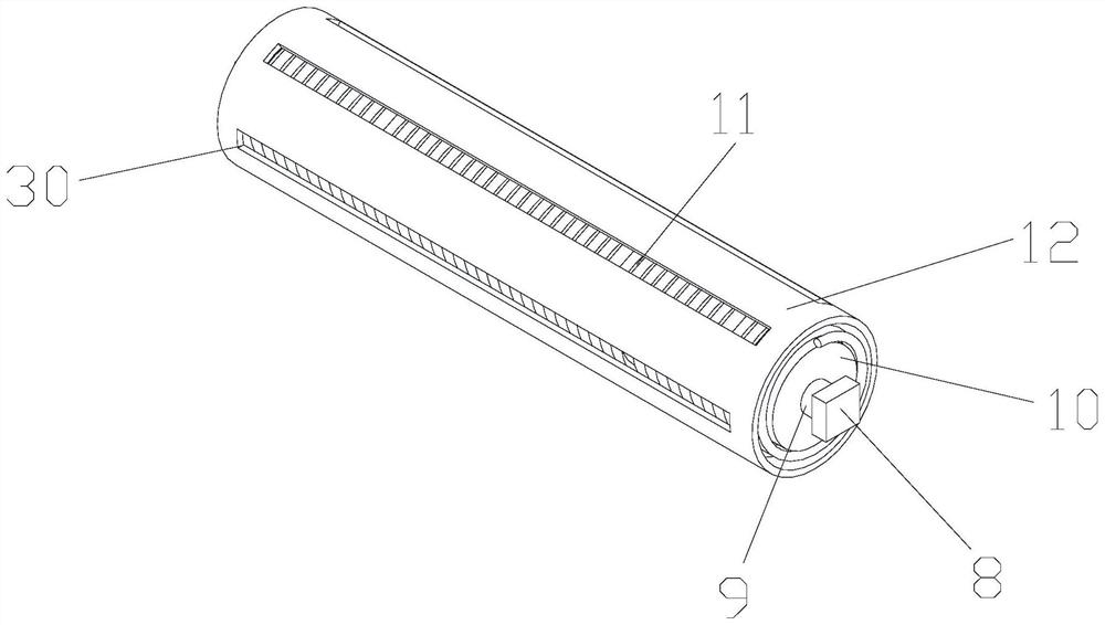 Electric heating type aluminum foil veneering device for rock wool