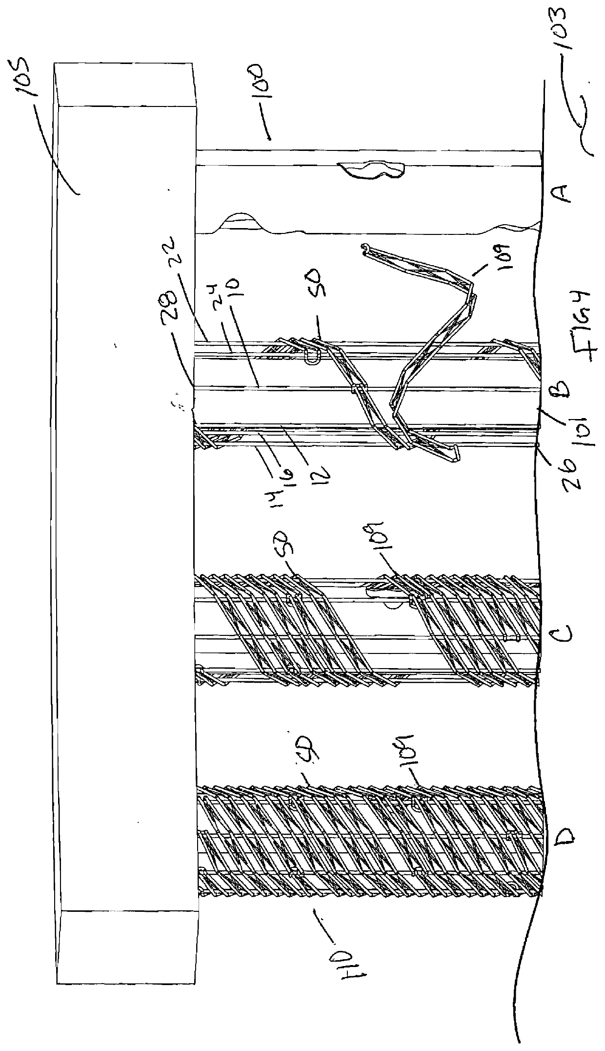 Side loaded remediation method and apparatus for reinforced concrete pilings