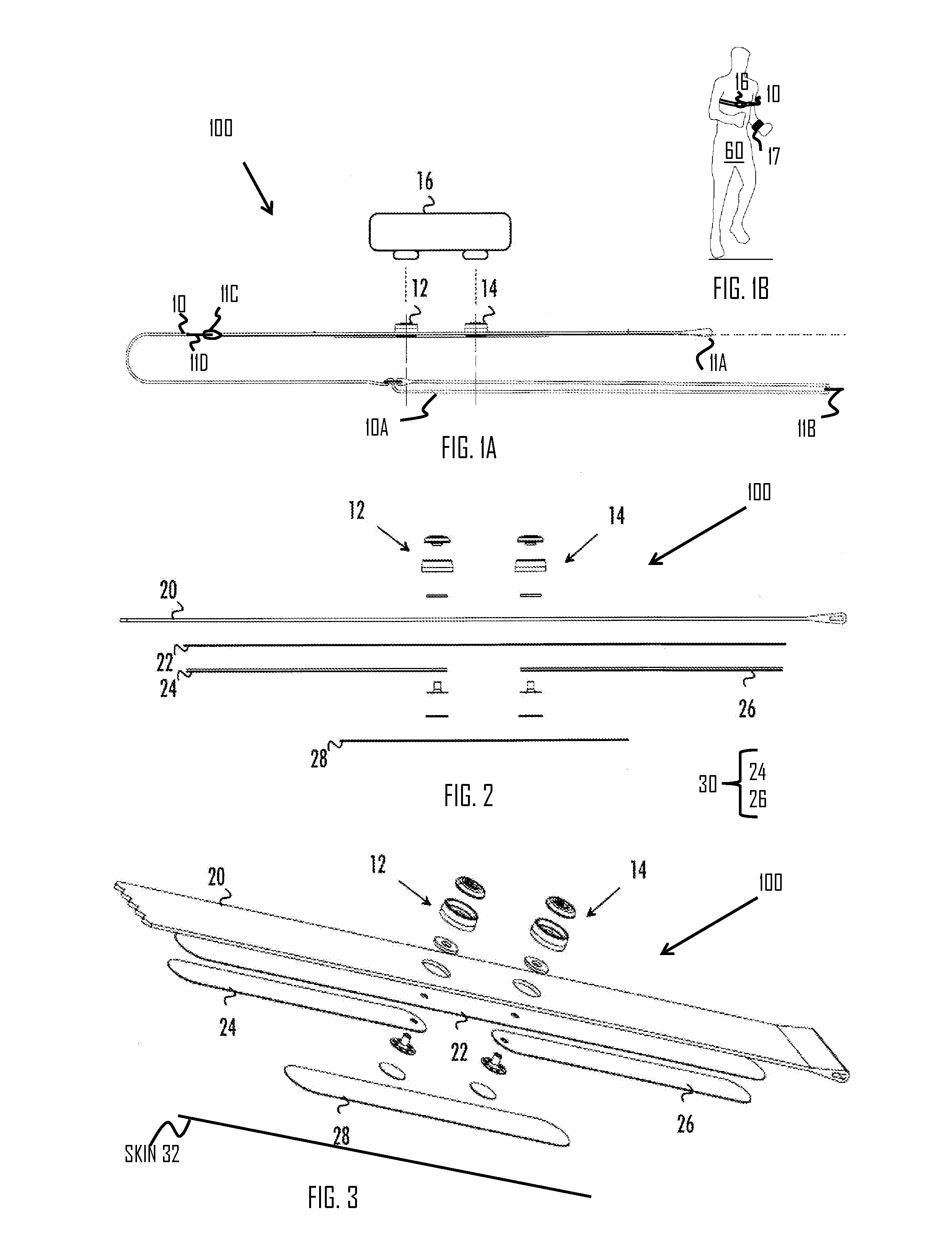 Heart activity sensor structure