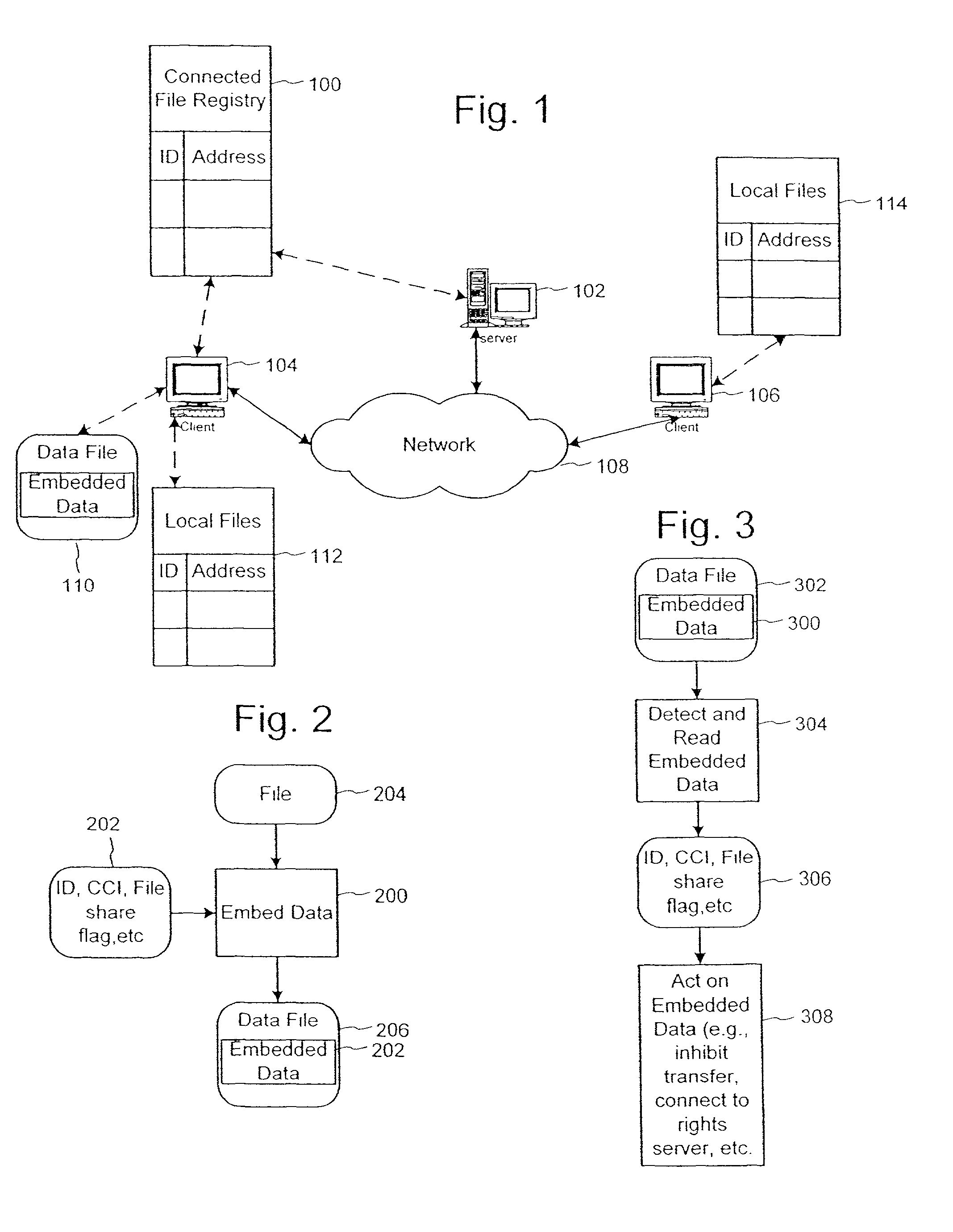 Using embedded data with file sharing