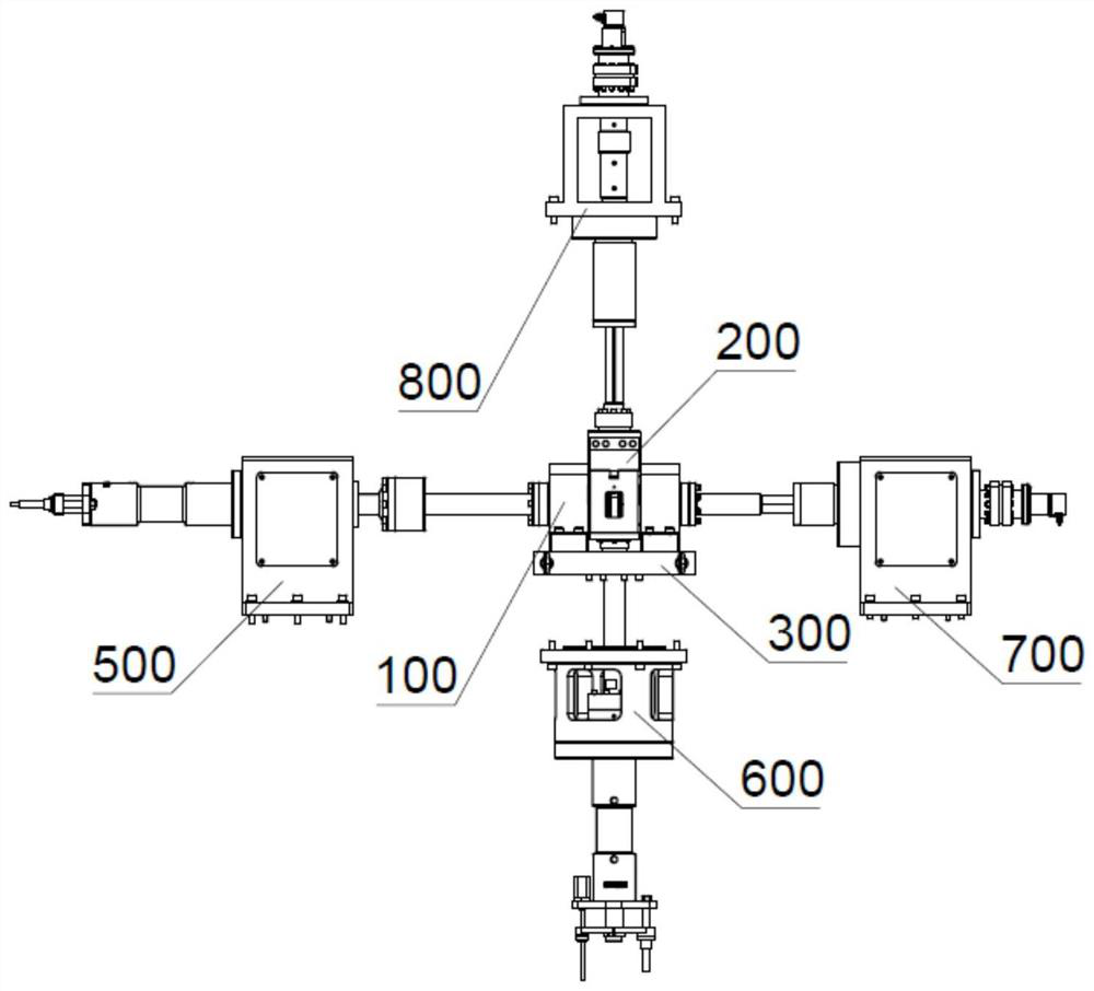 A wide temperature range four-dimensional drive joint bearing testing machine