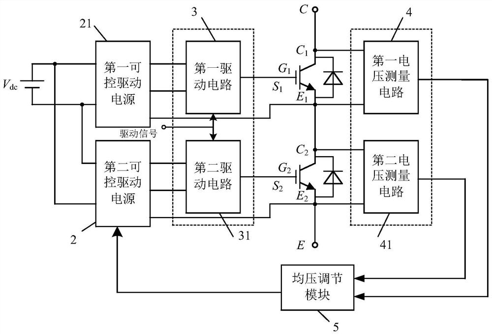 A voltage-controlled semiconductor device series voltage equalization method and voltage equalization circuit