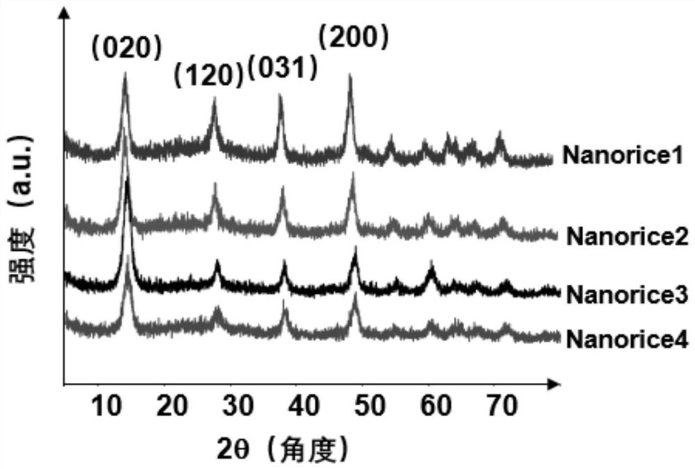 Preparation method of rice-grain-shaped hydroxyl alumina nano adjuvant with good suspension stability