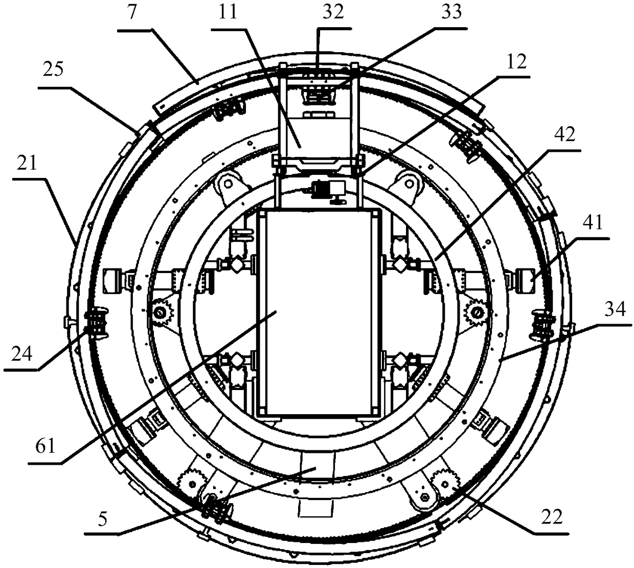 Installation system of steel arches of tunneling machine