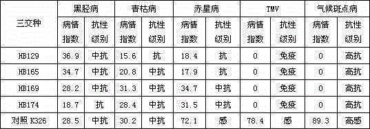 Breeding method of multi-resistance flue-cured tobacco three-way cross varieties