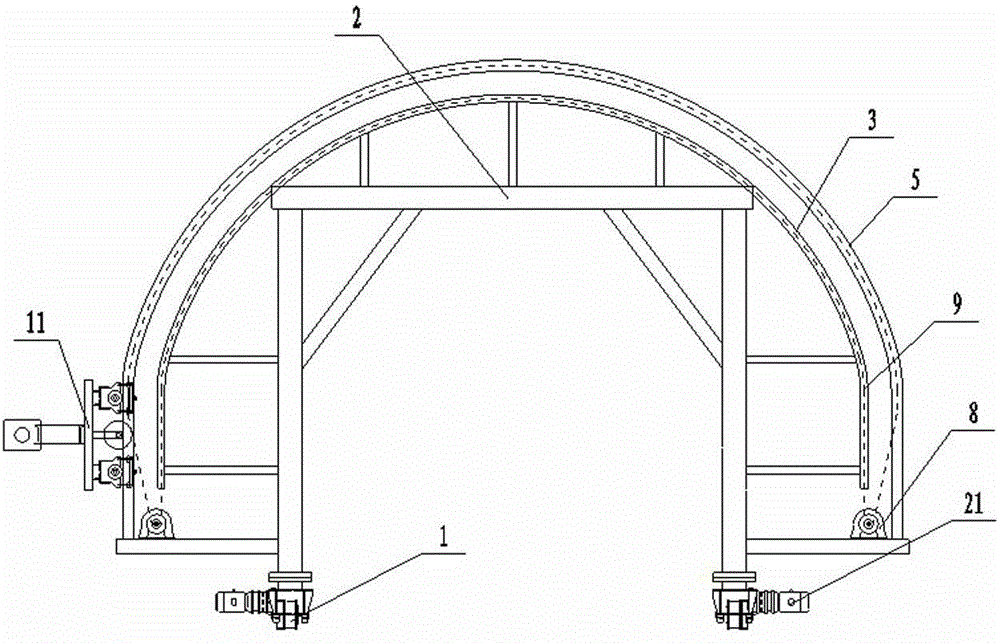 Device for paving tunnel waterproof boards