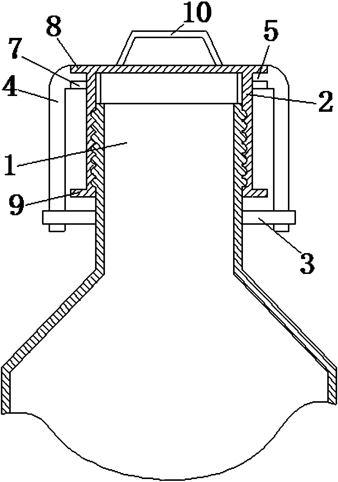 Bottle cap connecting structure of mineral water bottle