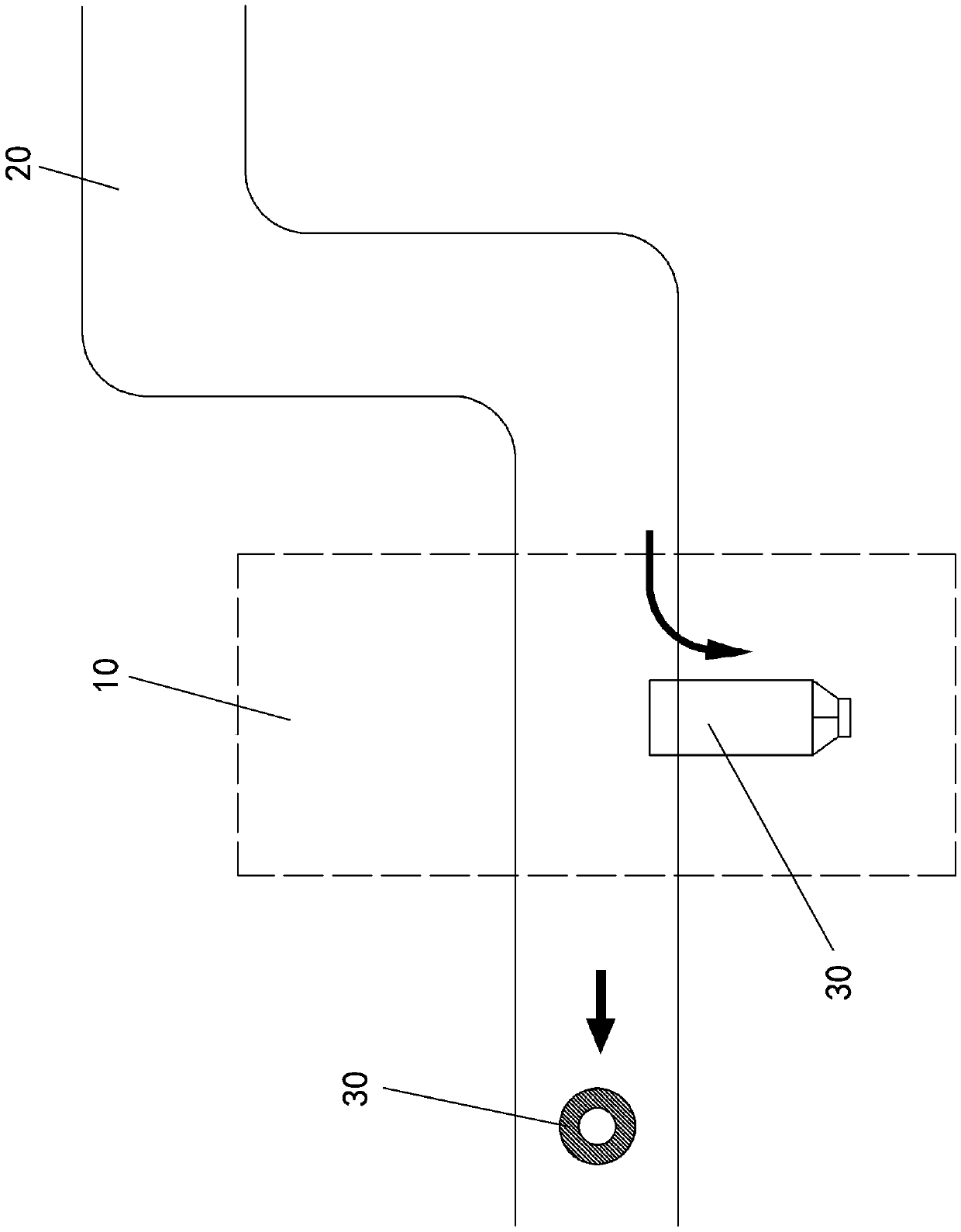 Fallen bottle removing method and fallen bottle removing device