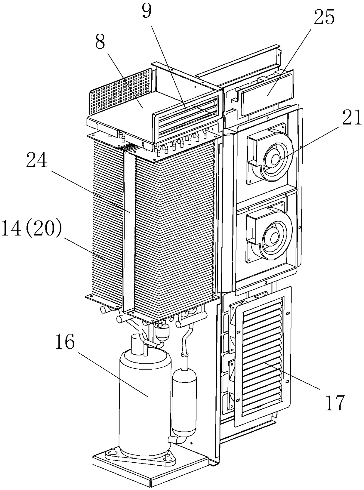 Integrated fresh air conditioner all-in-one machine