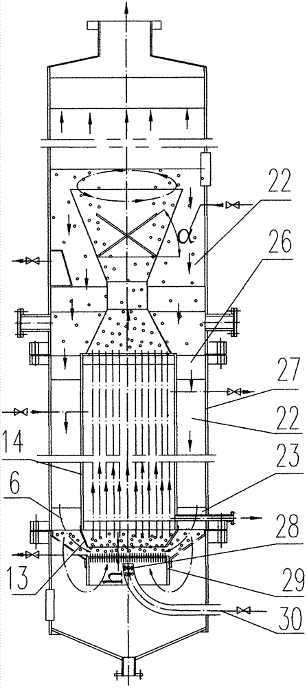 Natural-circulation self-cleaning evaporation device