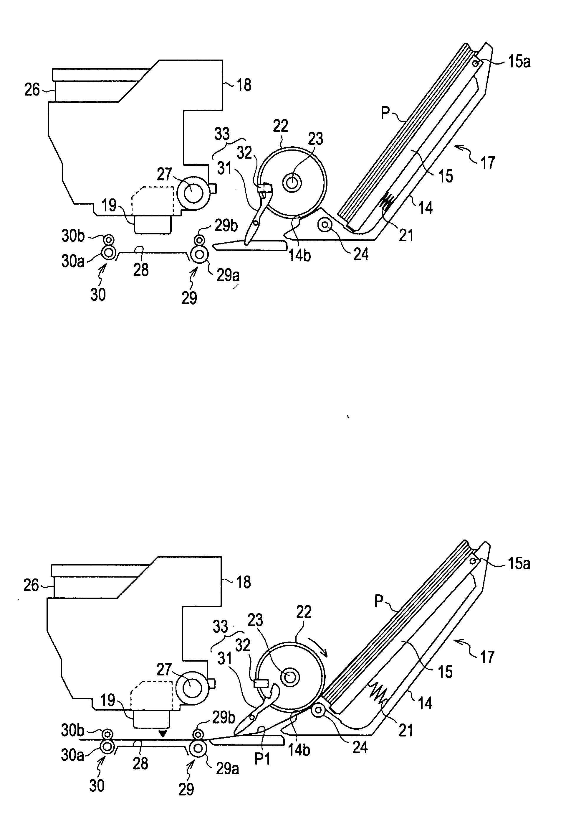 Recording apparatus and medium transporting method