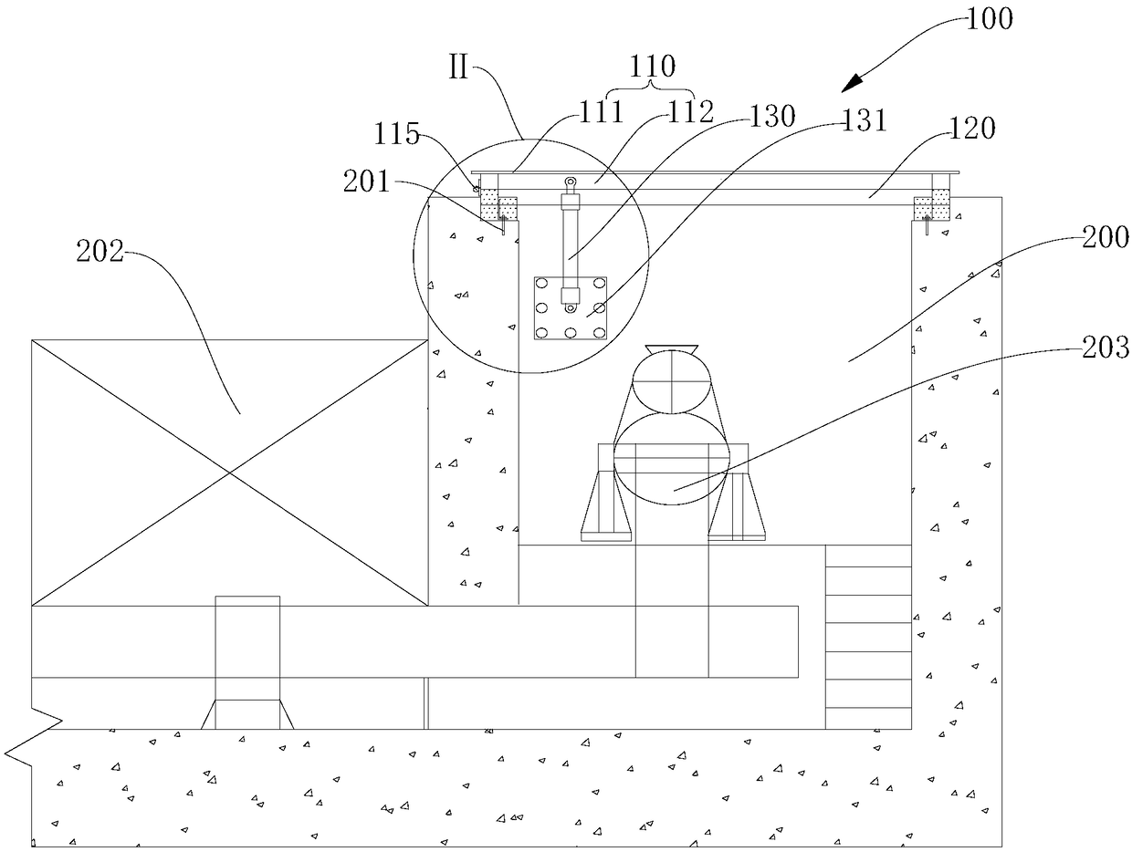 Electric opening and closing lock chamber cover and installation method thereof