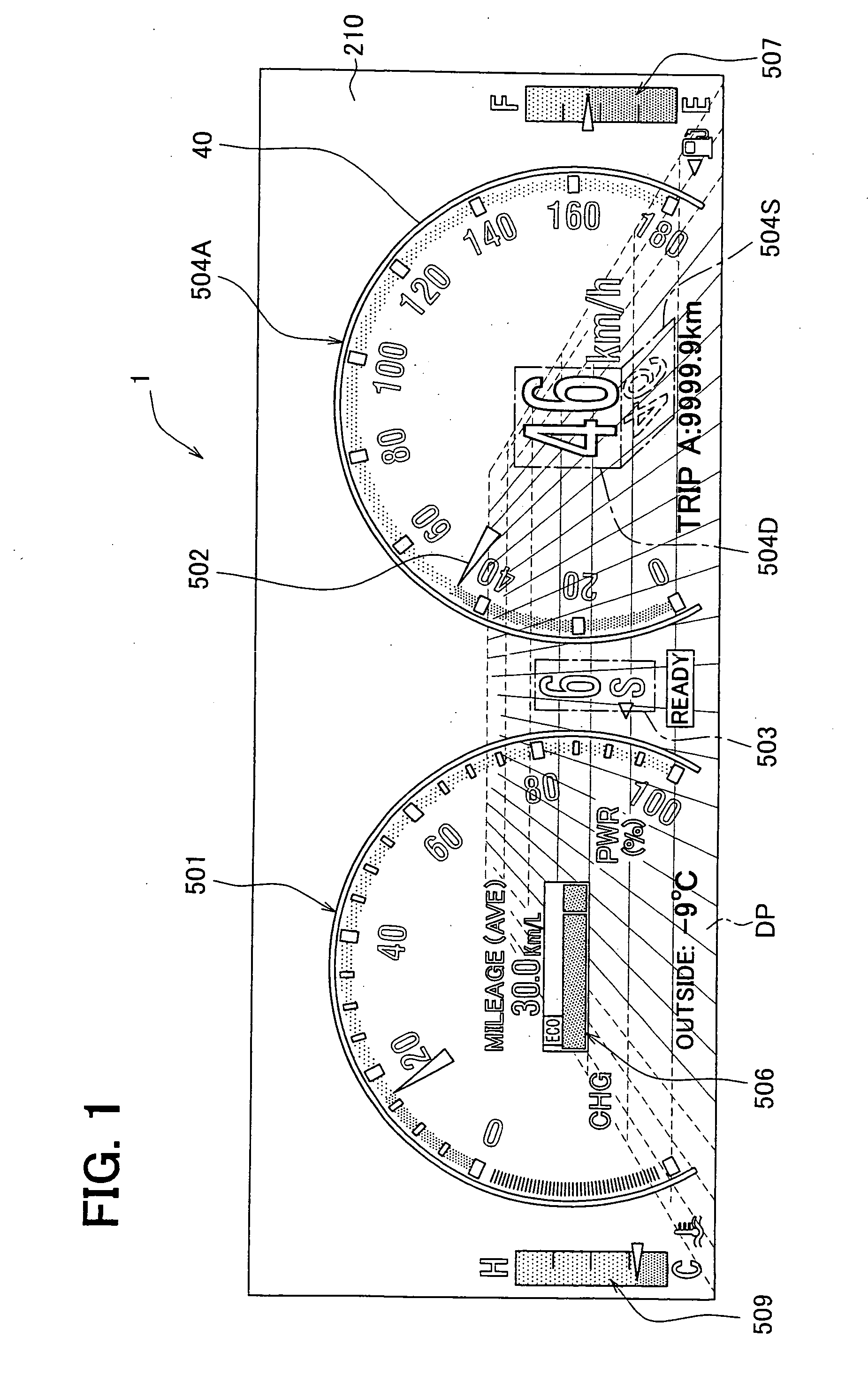 Vehicular meter unit and display device