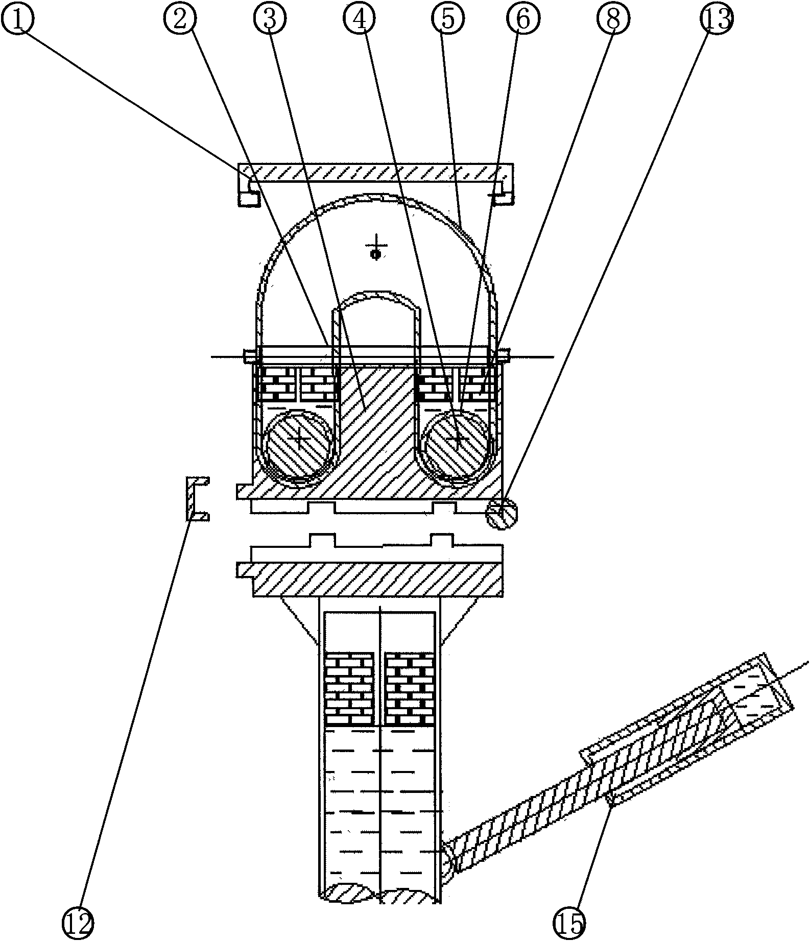 Horizontal damping device for landing gear