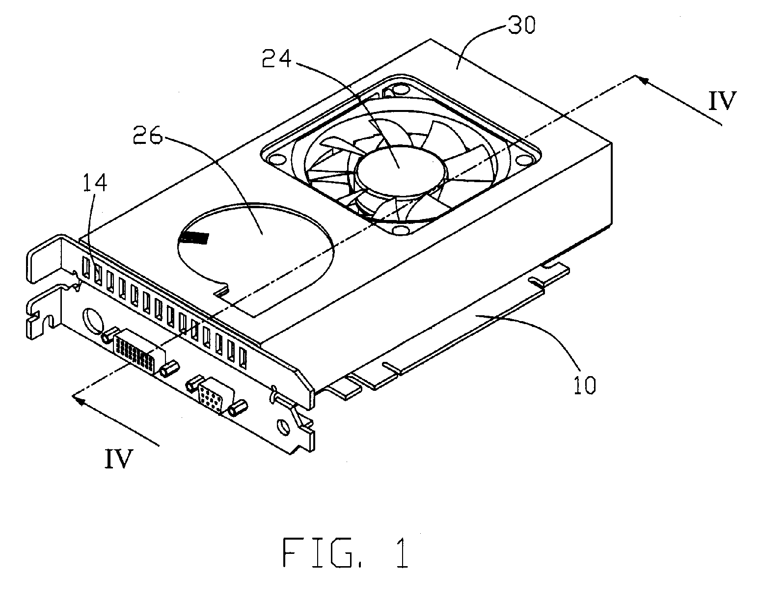 Heat dissipation device having a dual-fan arrangement