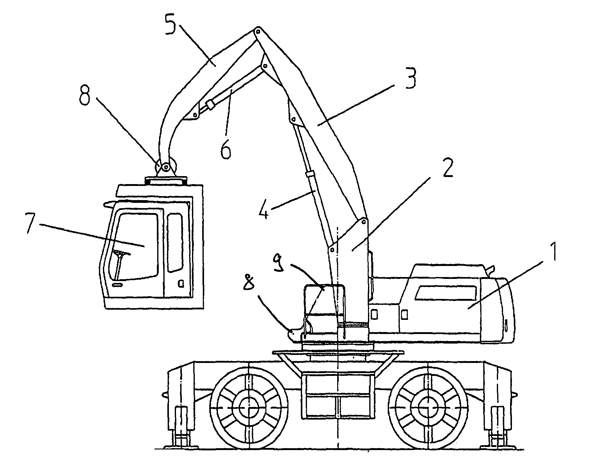 Working machine and emergency lowering system