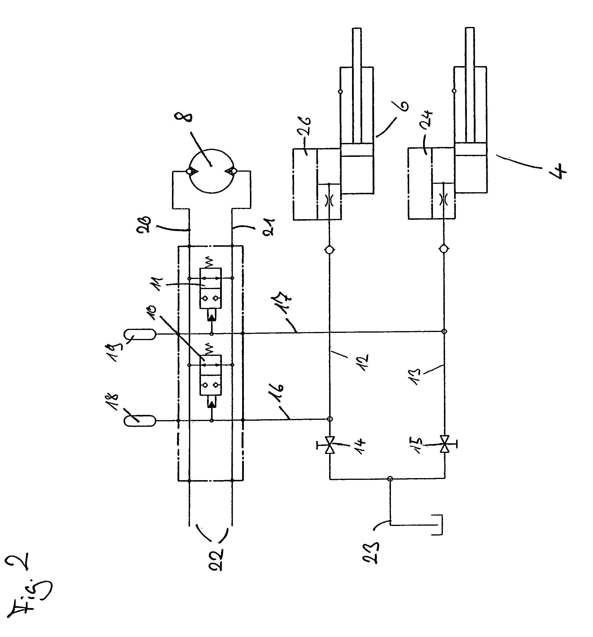 Working machine and emergency lowering system