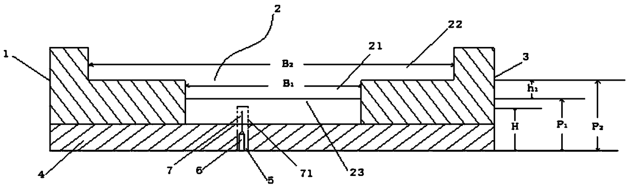 Compound rectangular flow weir for monitoring water flow of montane stream