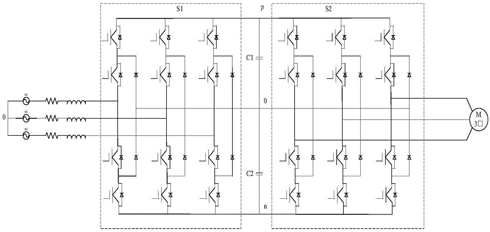 Ship electric propulsion system with harmonic suppressing and regenerative braking functions and control method