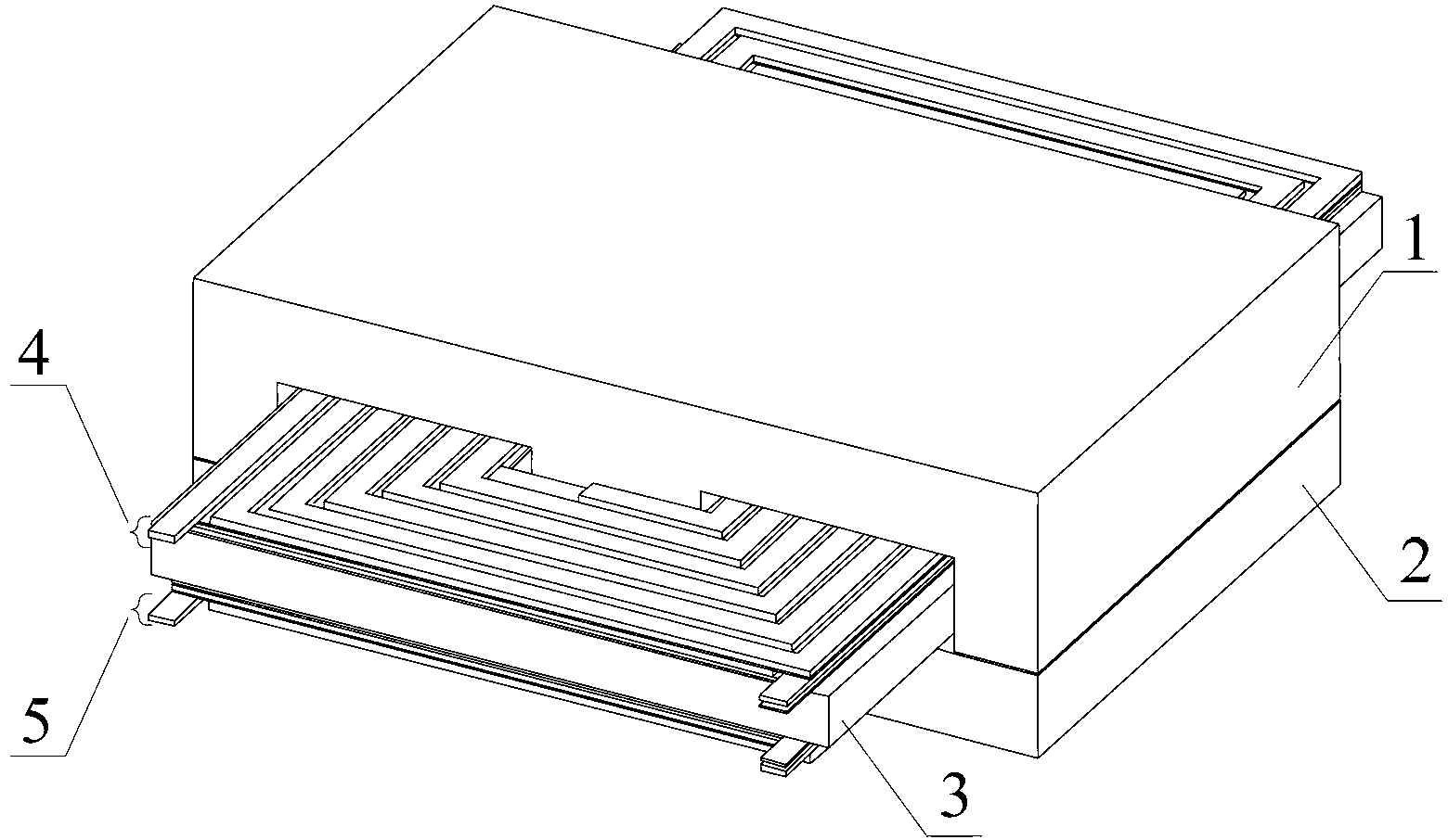 Integrated EMI (electromagnetic interference) filter for optimizing grounded winding layout to improve noise suppression performance