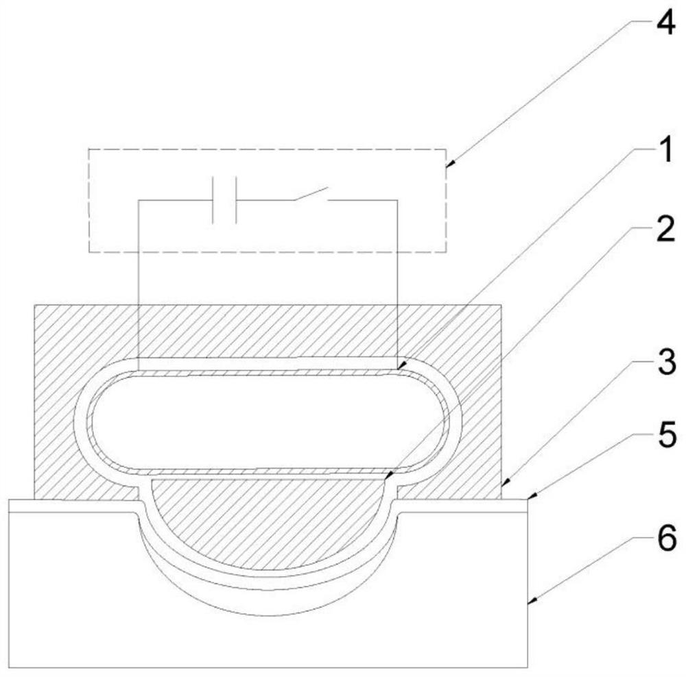 Electromagnetic shape righting device and shape righting method