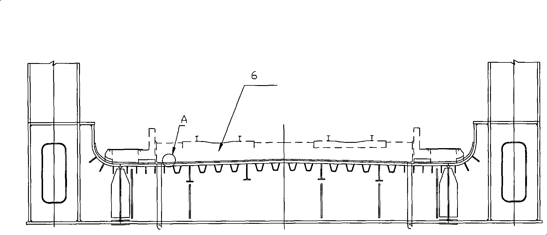 Guarding system for railway steel bridge deck and construction process thereof