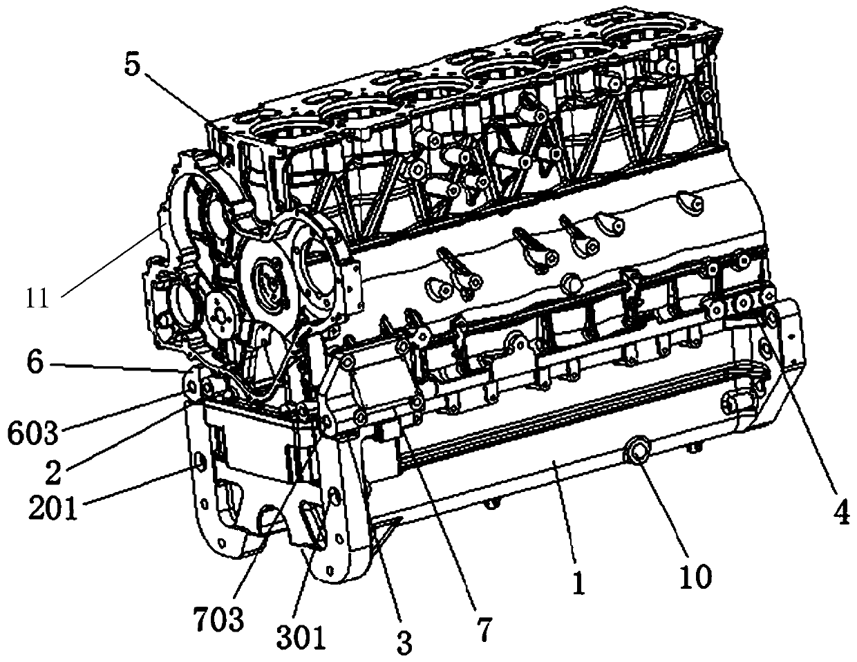 Tractor oil bottom shell connecting structure