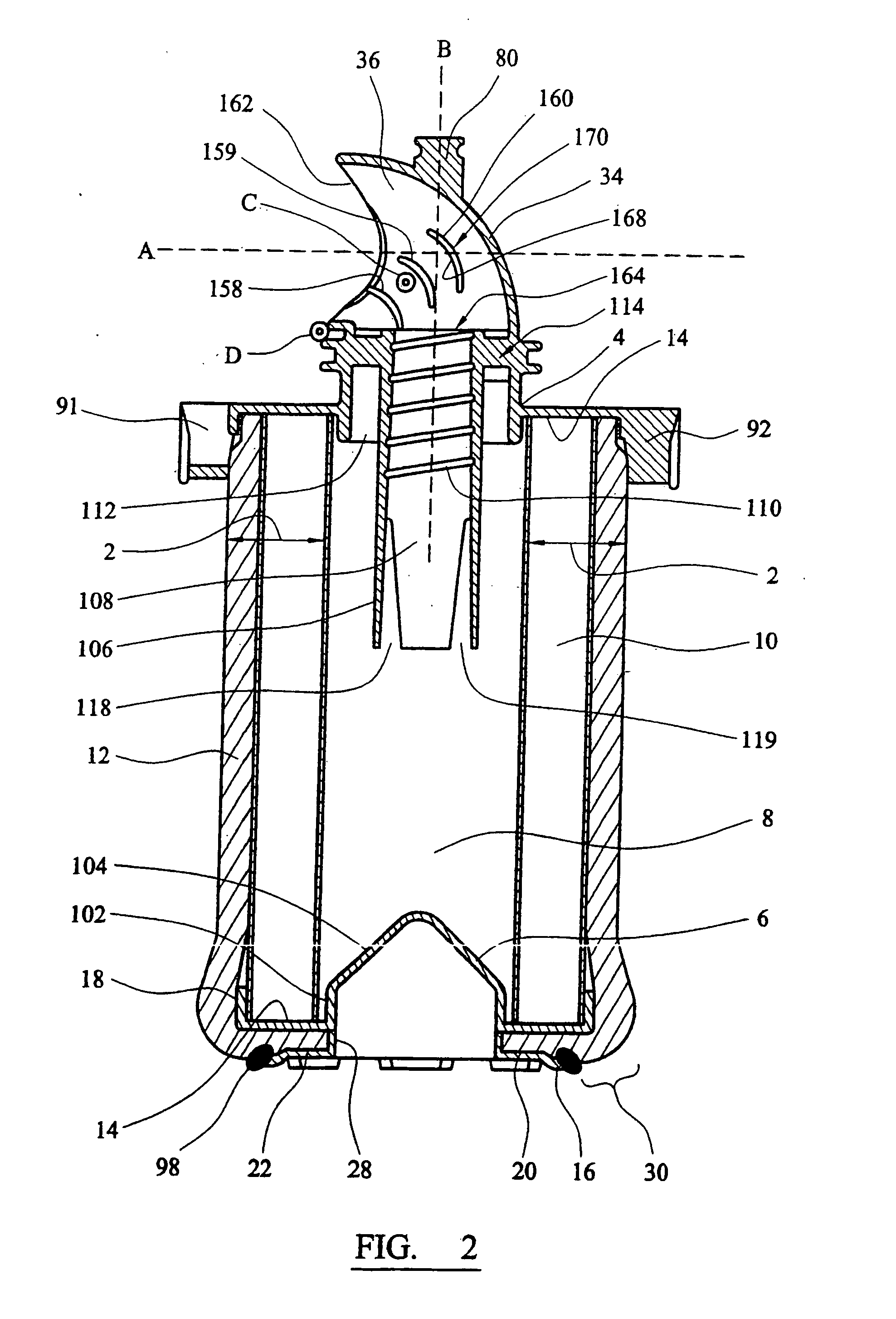 Assembly for collecting material entrained in a gas stream