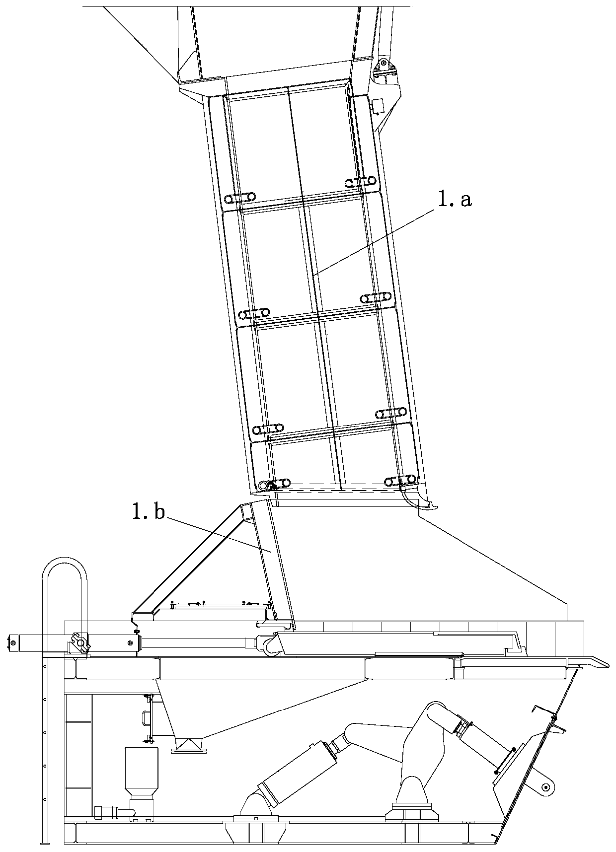 Water jacket cooling water system for falling tank and feeding platform of garbage incinerator