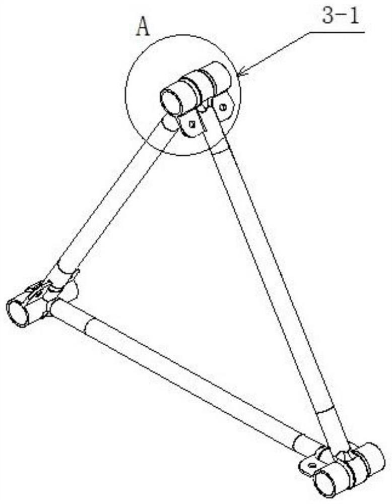 A triangular cross-section curved composite truss and its preparation method